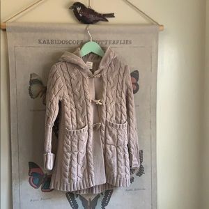 4T Beige Cotton Knit Cardigan
